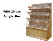 /倍の20箱のPCのアクリル箱が付いている側面の食料品店の棚付け900*450*1350mm選抜して下さい