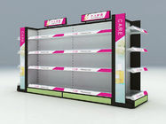 Metal Material Cosmetic Display Racks / Makeup Display Shelves With Adjustable Layer